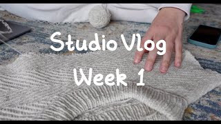 Studio Vlog - Week 1 || Behind the scenes as a knitwear designer