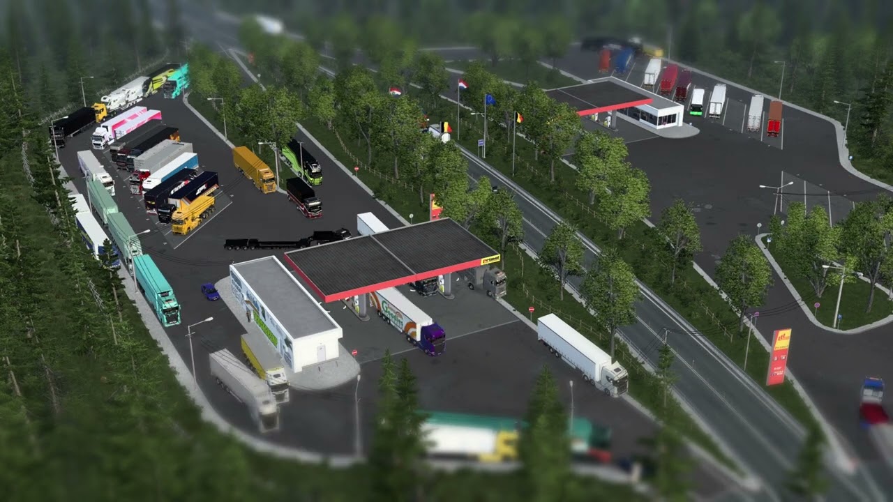 Calais-Duisburg Road - NEW Fuel Station Timelapse