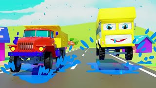 Rain Rain Go Away | Nursery Rhymes & Kids Songs | Baby Trucks For Children