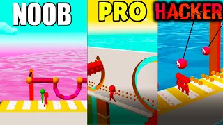 NOOB vs PRO vs HACKER - Fun Race 3D Gameplay All Level (Android-İos) screenshot 2