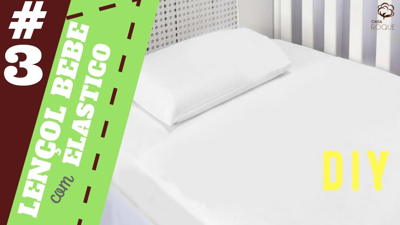 DIY | LENÇOL DE BERÇO C/ ELÁSTICO FAÇA VC MESMO | ENXOVAL BEBE
