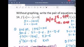 Algebra 2 Class 02 2023 Fall Absolute Value Inverse, Linear Programming, System of Linear Equations