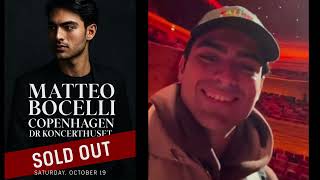 Matteo Bocelli: A Night In Copenhagen Sold Out: At Dr Koncerthuset