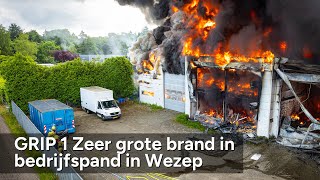 GRIP 1 Zeer grote brand bedrijfspand Prins Mauritslaan Wezep - ©StefanVerkerk.nl