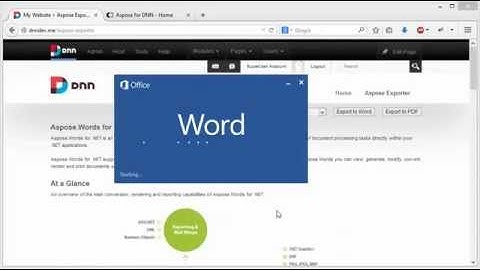 Export selected DNN Pane in Aspose .NET Word Processing and PDF Document Exporter for DNN Module