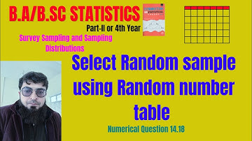 Generate a simple random sample from a random number table | How to use a random number table