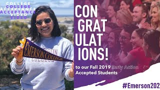 Accepted Early Action Emerson College 2019