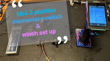 Flysky NB4 3 position momentary switch winch set up with throttle mixing.