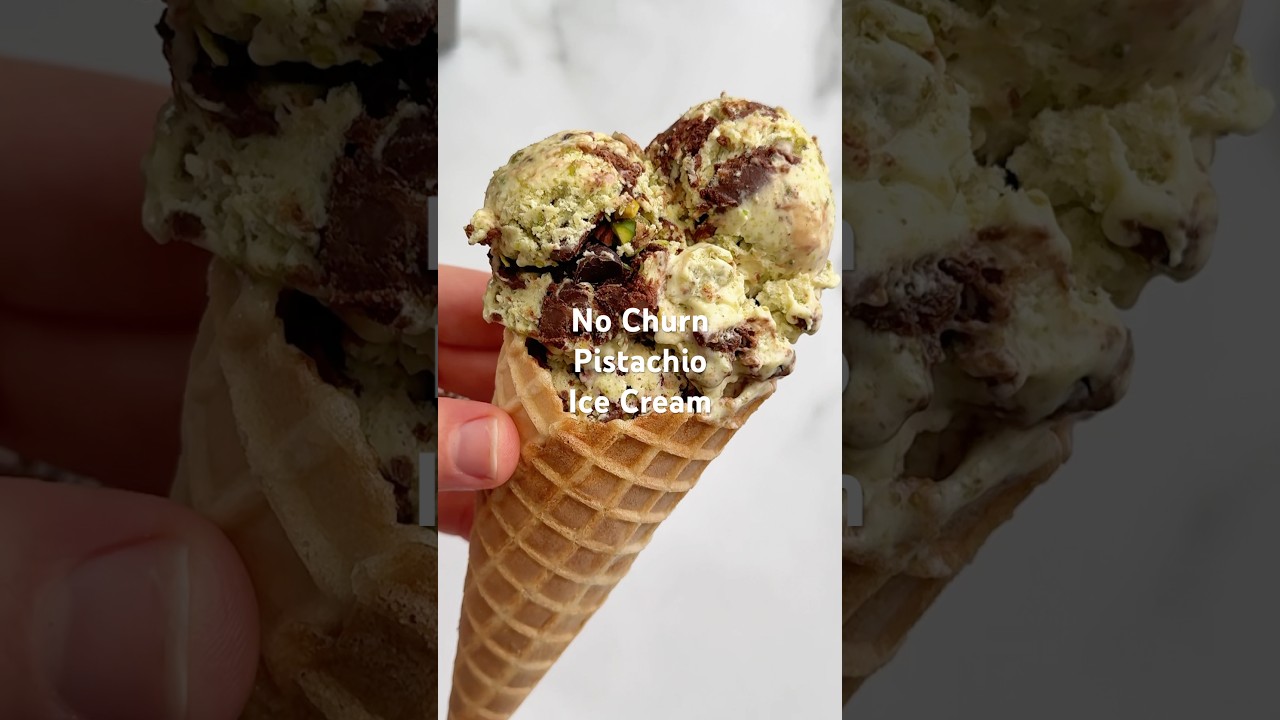 No Churn Pistachio Ice Cream