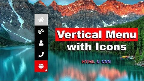 Вертикальное меню с иконками используя HTML & CSS шаг за шагом || Vertical menu with icons using CSS