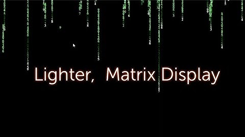 A Lighter Version Matrix Display - HTML/CSS/JavaScript