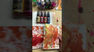 Je travaille sur mes Fonds de carte avec mes Dylusions Spray