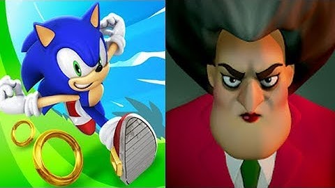 Sonic Dash vs Scary Teacher 3D
