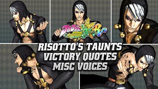 Risotto's Taunts, Victory Quotes, & Player Card Voices | JoJo's Bizarre Adventure: All-Star Battle R