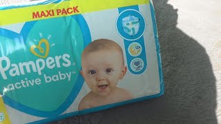 Pampers Active Baby Maxi Pack Νο. 2 72 pcs Unboxing and Test