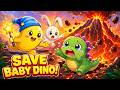 🦖 Save the Baby Dinosaur! 🌋 Volcano Adventure Song | Learn 10 English Words | Kids Songs
