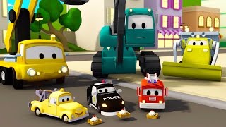 Construction Squad: the Dump Truck, the Crane and the Excavator build The waffle factory in Car City