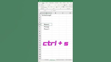 Excel Strikethrough Keyboard Shortcut #Shorts