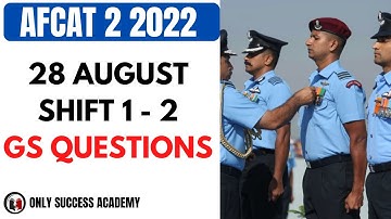 AFCAT 2 2022 Exam Analysis | AFCAT 28th Aug Shift 1- 2 | AFCAT 2 2022 Answer Key | AFCAT 2022