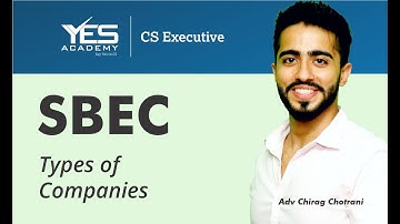 Types of Companies (Part 1) |  CS Executive SBEC | Adv Chirag Chotrani