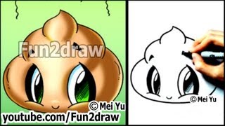 Cute POO! - How to Draw Funny Cartoons (Step by Step Easy) | Fun2draw screenshot 1