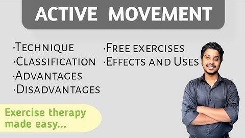 Active Movement part-1 | Free Exercise | Exercise Therapy | Physiotherapy |