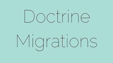 Doctrine Migrations Bundle - Starting from Scratch