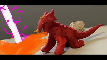 Barigon vs Fire Rodan ( stop motion short film)