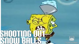 ASMR SpongeBob Shooting Snow Balls Out of His Body InTo Patrick’s Mouth!! Resimi