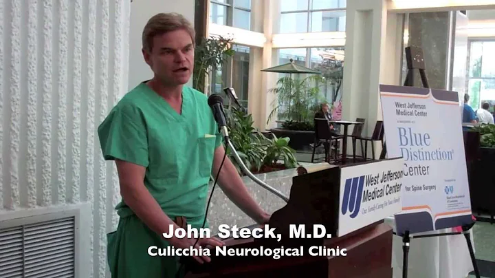 Neurosurgeon John Steck at Spine Center Announcement