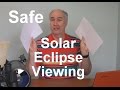 Safe viewing todays solar eclipse  epicreviewguys in 4k cc