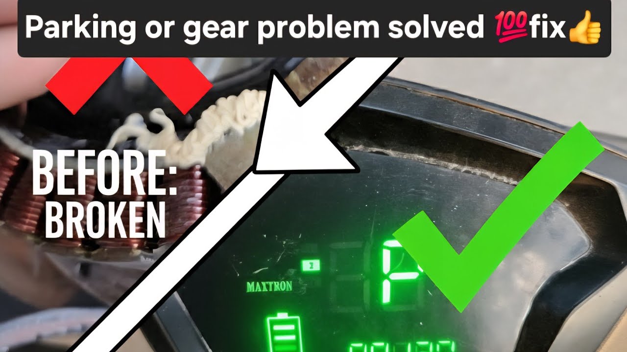 Electric Scooter: Fix Meter Parking Issues & 123 gear solved💯✔️👍!