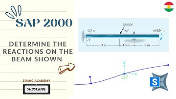 Determine the reactions on the beam - SAP2000