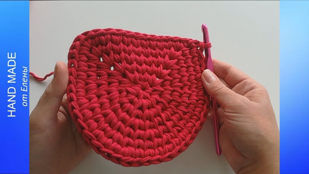 Клапан, крышка для сумок, рюкзаков из трикотажной пряжи крючком.