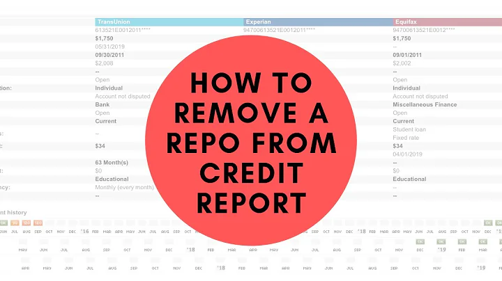 How to get a repo deleted off your credit report