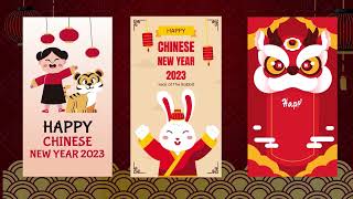 6 Chinese New Year Instagram Stories Pack - Cartoon Animations ( After Effects Template )