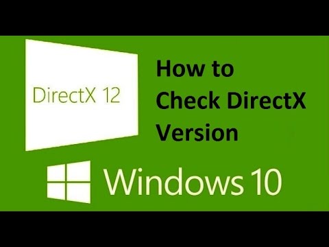 how to check directx version in windows 10