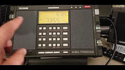 Tecsun H-501X portable receiver on NHK Radio Japan via Issoudun France Relay on MLA 30 loop antenna