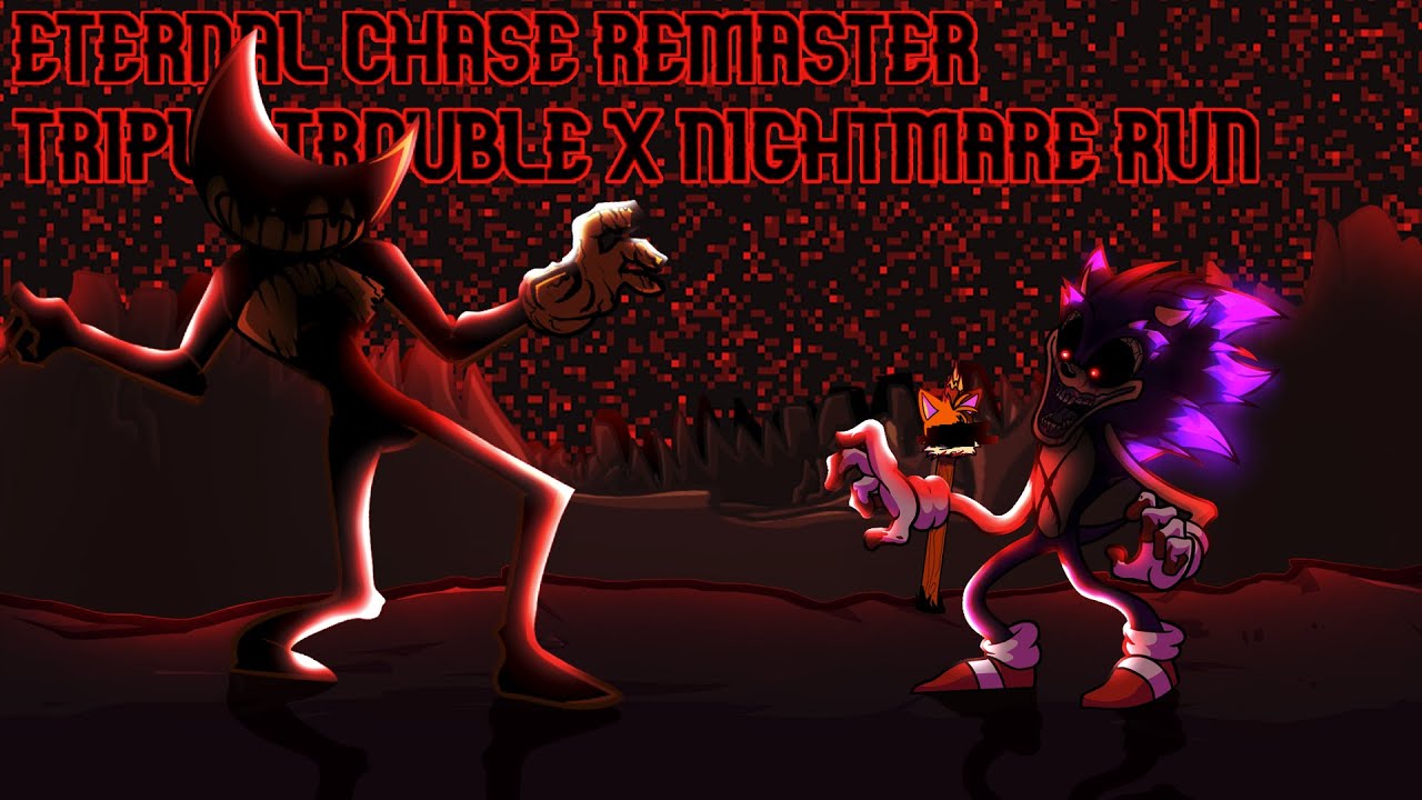 FNF Mashup Remake: Eternal Chase [Bendy VS Xenophanes] | Nightmare Run X Triple Trouble