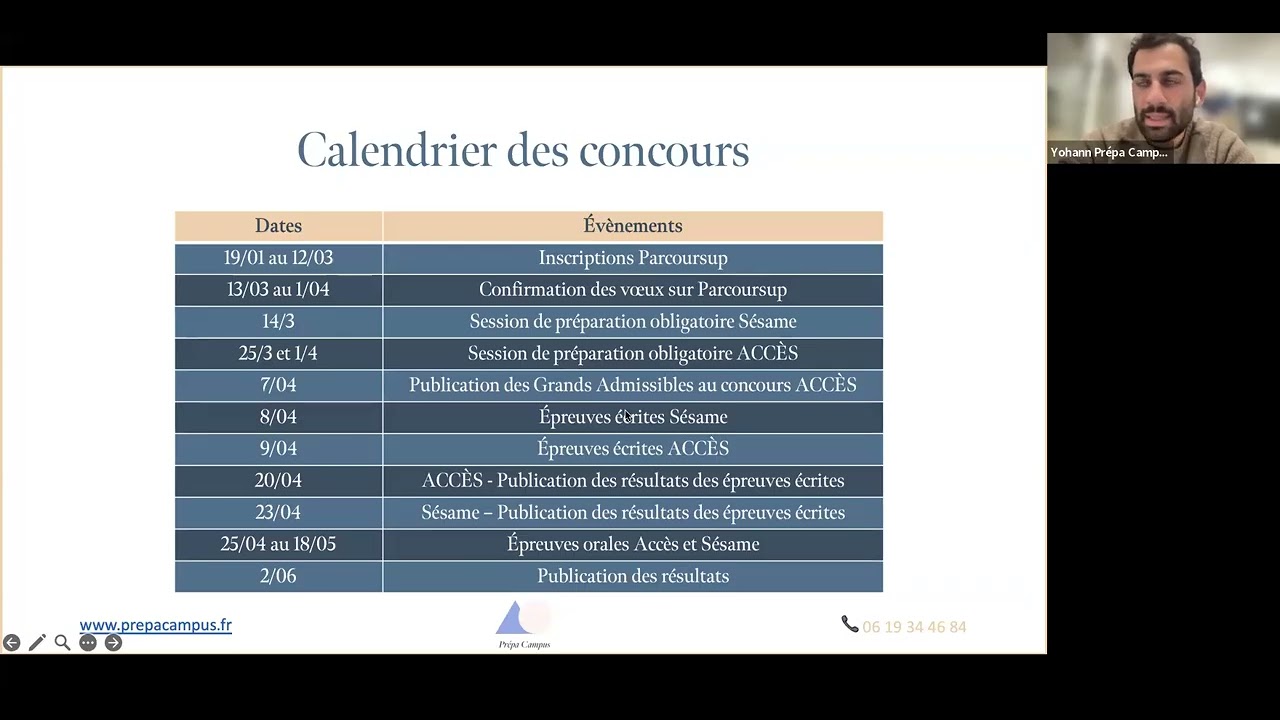 Conférence Accès / Sésame et Parcoursup - 27 janvier 2026