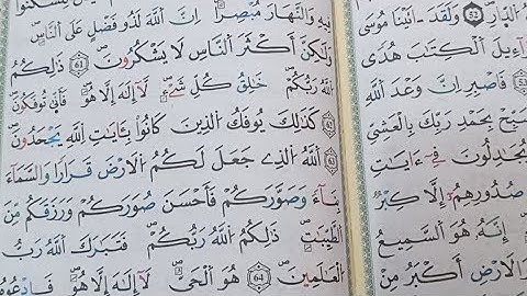 آيات بينات من سورة غافر وتصحيح تلاوة سورة الفاتحة