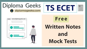 Free Written Notes and Mock tests for ECET Students by Diploma Geeks Platform