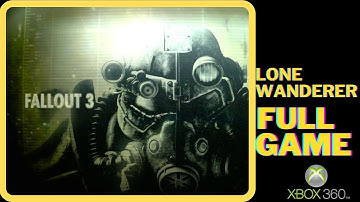 Fallout 3 Main Quest Line Full Game Lone Wanderer Sacrifice Ending Walkthrough Video