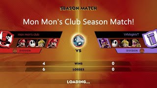 Mon Mon Club's ranked club gameplay in Season 2 match of Mario Strikers Battle League. screenshot 5