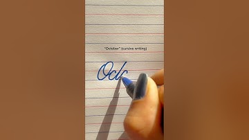 “October” in Cursive Writing Tutorial