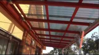 I built an awning over my top balcony and I have filmed the progress. It took around five days in total to complete, although these 