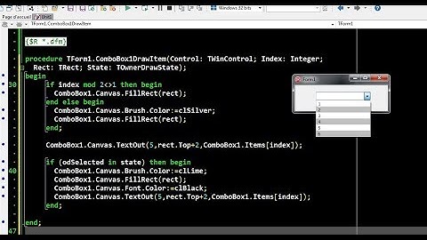 Rad Studio Delphi 012 ComboBox - 004 Brush color items