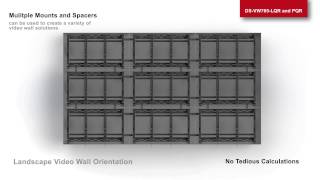 Peerless-AV Flat Wall Mount For 22″ to 37″ Displays Peerless-AV DS VW765 LQR PQR Quick Release Video Wall Mount