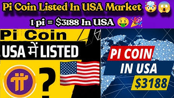 Good news USA 🎉 | Pi Coin Listed On USA Markets 🤯😱 | 1 Pi = $3188 In USA 🤑🎉 #bitcoin #crypto #tron