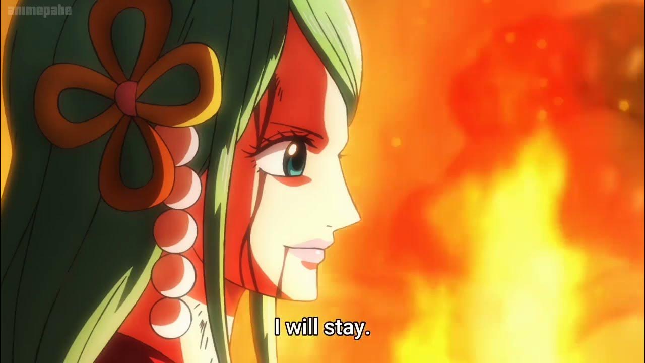 Kozuki Toki uses her Devil Fruit power to send Kinemon and Momonosuke